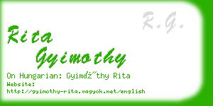 rita gyimothy business card