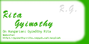 rita gyimothy business card